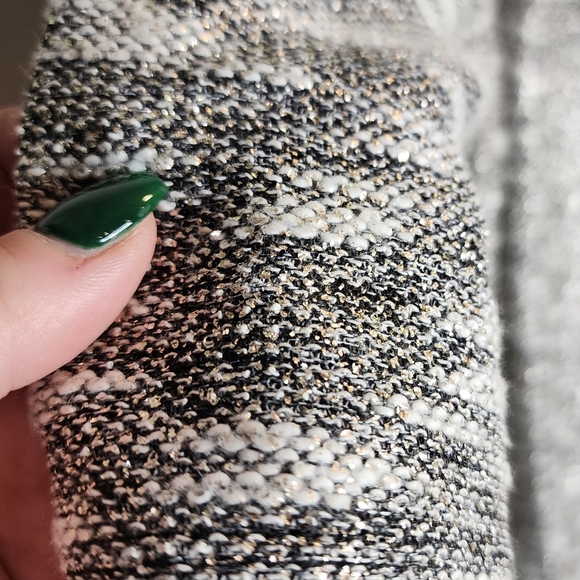 NWT Chetta B Metallic Grey Embellished Neckline Tweed Shift Dress Sz 16W Stretch - Picture 12 of 17